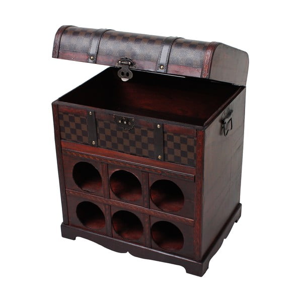 Hnedá vinotéka na 6 fliaš, 41x48 cm – Deco Pleasure-image-2