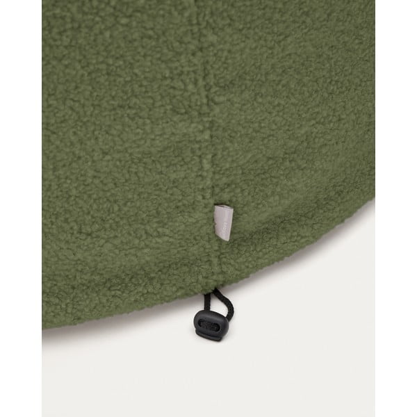 Zelený taburet z textílie buklé Kaeli – Kave Home-image-4