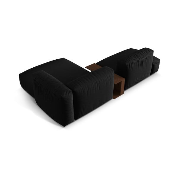 Čierna modulárna rohová pohovka (pravý roh) Martina – Micadoni Home-image-4