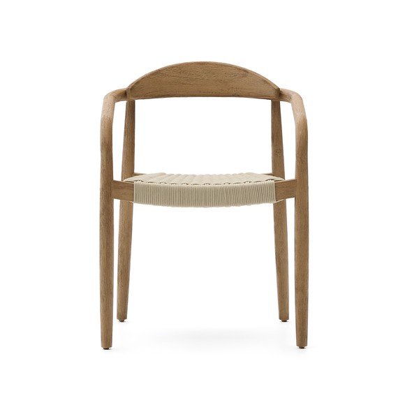 Béžové/v prírodnej farbe drevené jedálenské kreslo Nina – Kave Home-image-2