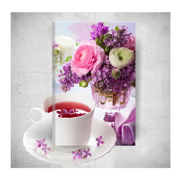 Nástenný 3D obraz Mosticx Romantic Tea Time, 40 × 60 cm
