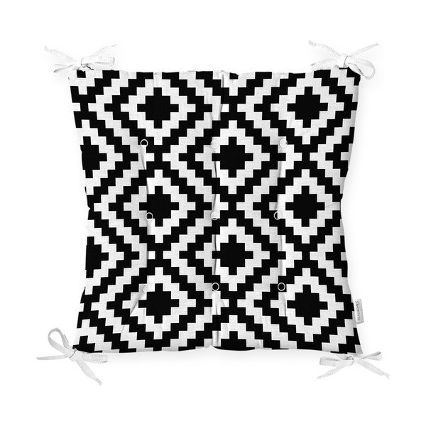 Sedák na stoličku Minimalist Cushion Covers BW Geometric, 40 x 40 cm