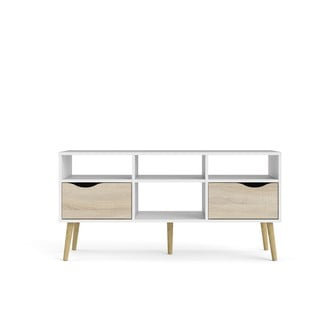 Biely TV stolík Tvilum Oslo, 117 x 57 cm