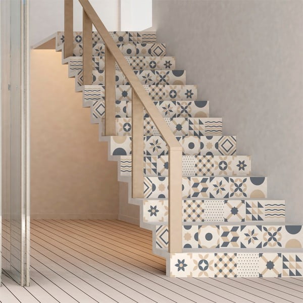 Sada 2 samolepiek na schody Ambiance Stickers Stair Design, 15 x 105 cm