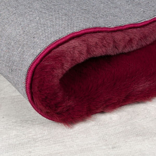Vínová syntetická kožušina 160x230 cm Ivy Luxury Fur – Flair Rugs-image-3