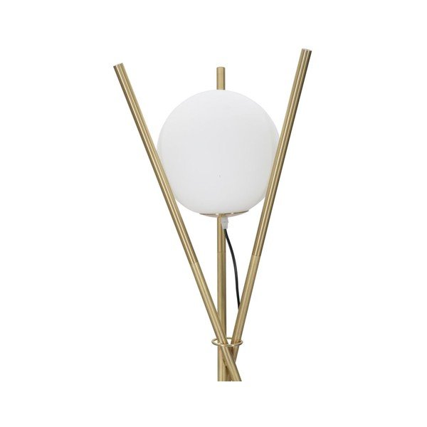 Biela/v zlatej farbe stojacia lampa so skleneným tienidlom (výška  155 cm) Glamy – Mauro Ferretti-image-1