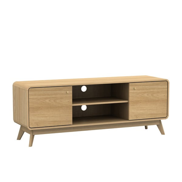 TV stolík v dekore duba v prírodnej farbe 140x53 cm Cassie - Støraa-image-2