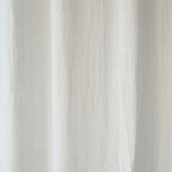Biely ľanový ľahký záves s tunelom Linen Tales Daytime, 250 x 130 cm-image-1