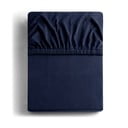 Tmavomodrá napínacia plachta jersey 140x200 cm Amber – Restilo