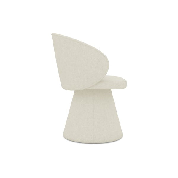 Krémovobiele čalúnené jedálenské kreslo Uala – Makamii-image-2