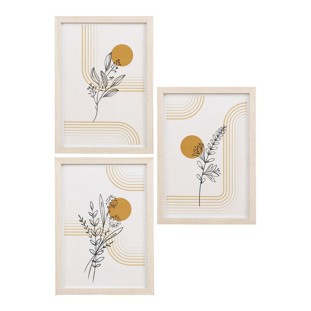 Rámčeky v súprave 3 ks na stenu v svetloprírodnej farbe 21x30 cm Madison – House Nordic