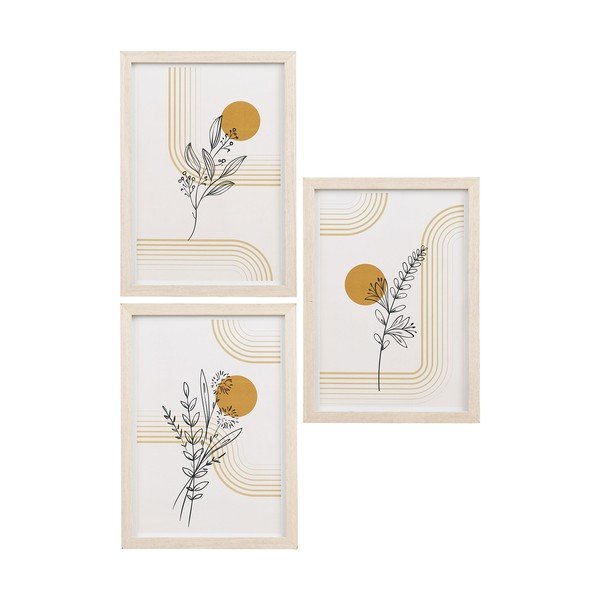 Rámčeky v súprave 3 ks na stenu v svetloprírodnej farbe 21x30 cm Madison – House Nordic