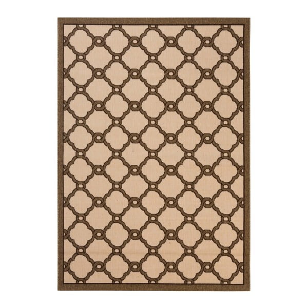 Béžový koberec vhodný do exteriéru Veranda Bisquitl, 170 × 120 cm