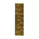 Tmavozelený ručne tkaný vlnený behúň 60x230 cm Gigi – Flair Rugs