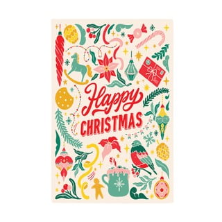 Bavlnená utierka eleanor stuart Happy Christmas, 46 x 71 cm
