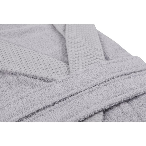 Sivý bavlnený župan veľkosť M Cappa – Foutastic-image-1