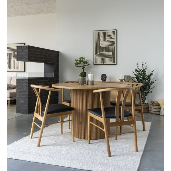 Okrúhly jedálenský stôl v dekore topoľa ø 120 cm Boavista – House Nordic-image-1