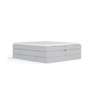 Svetlosivá boxspring posteľ s úložným priestorom/bez čela 160x200 cm Juniper – Maison de Rêve