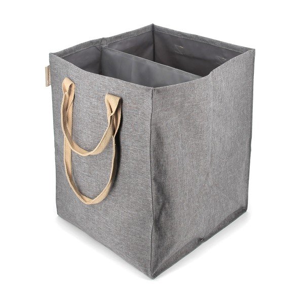 Sivý látkový kôš na bielizeň 71 l Laundry Hub Tweed duplo – Rolser