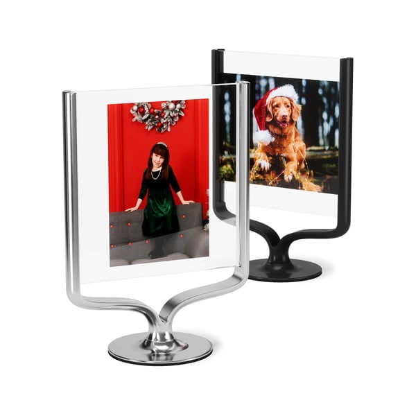 Kovový stojací rámček v striebornej farbe 18x25 cm Wishbone – Umbra-image-3