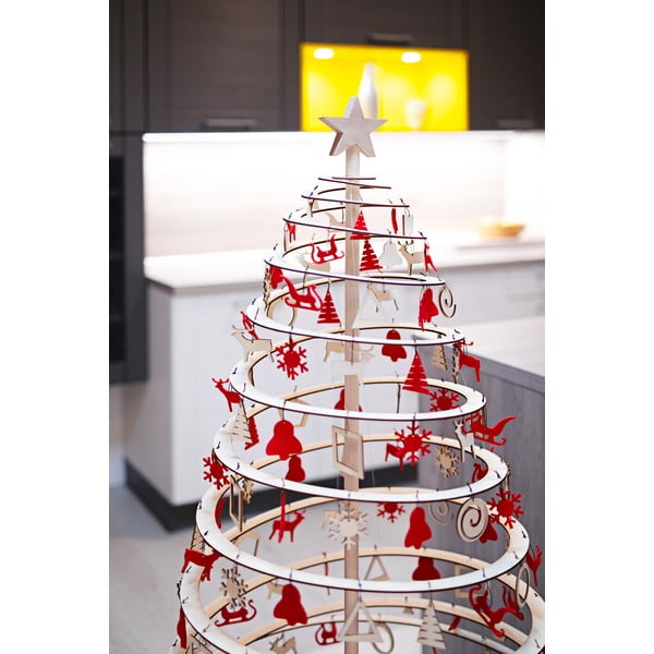 Drevená hviezda na dekoratívny vianočný stromček Spira Large-image-2