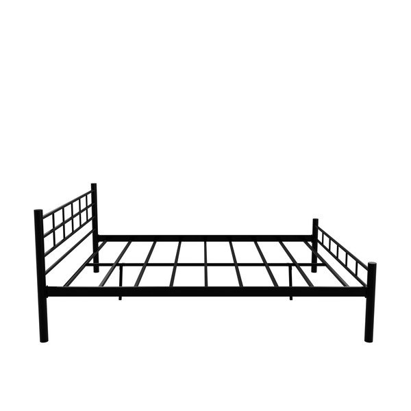 Čierna kovová dvojlôžková posteľ s roštom 160x200 cm K70 – Kalune Design-image-3