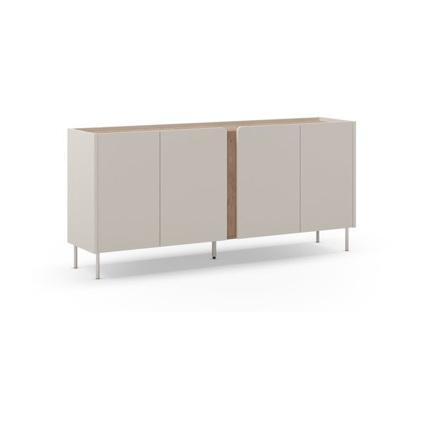 Komoda v dekore duba v krémovo-prírodnej farbe 180x82x40 cm Lucile – Marckeric-image-2