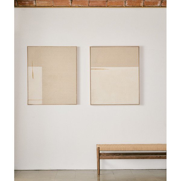 Ručne maľovaný obraz s rámom/na plátne 80x100 cm Salin – Kave Home-image-1
