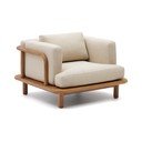 Drevené záhradné kreslo v béžovej a prírodnej farbe Turqueta – Kave Home