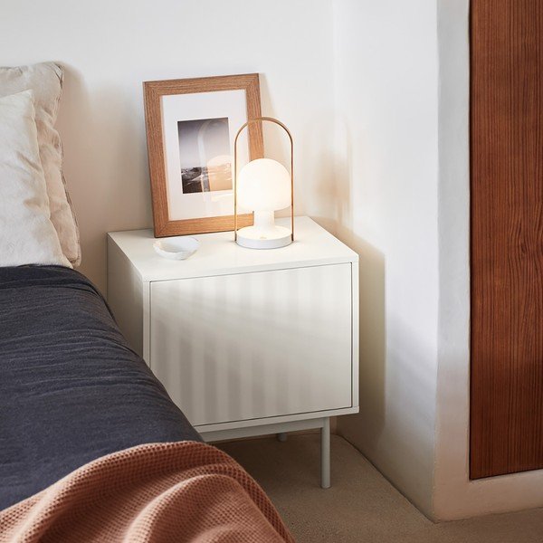 Biely matný nočný stolík Sierra – Teulat-image-1