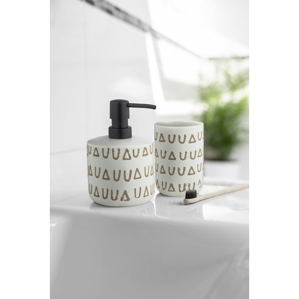 Béžový keramický pohárik na zubné kefky Avila - Wenko-image-1