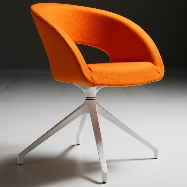 Oranžová kancelárska stolička Zago Que Five