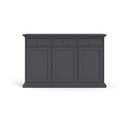 Sivá nízka komoda 144x92 cm Paris – Tvilum