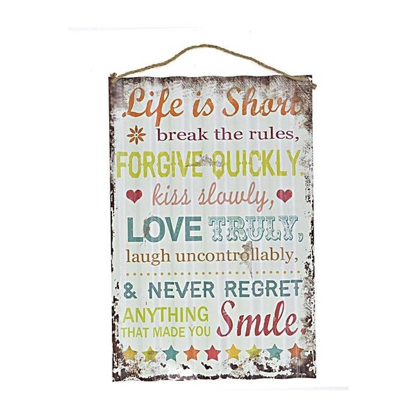 Nástenná ceduľa Life In Short, 40x60 cm