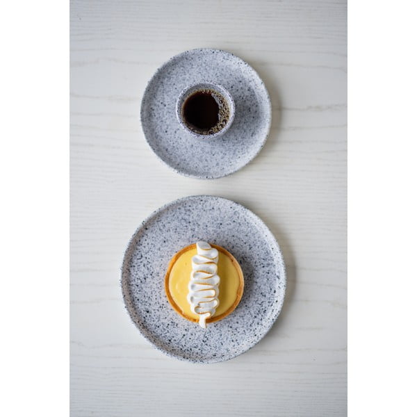 Bielo-čierny kameninový dezertný tanier ÅOOMI Mess, ø 17 cm-image-2