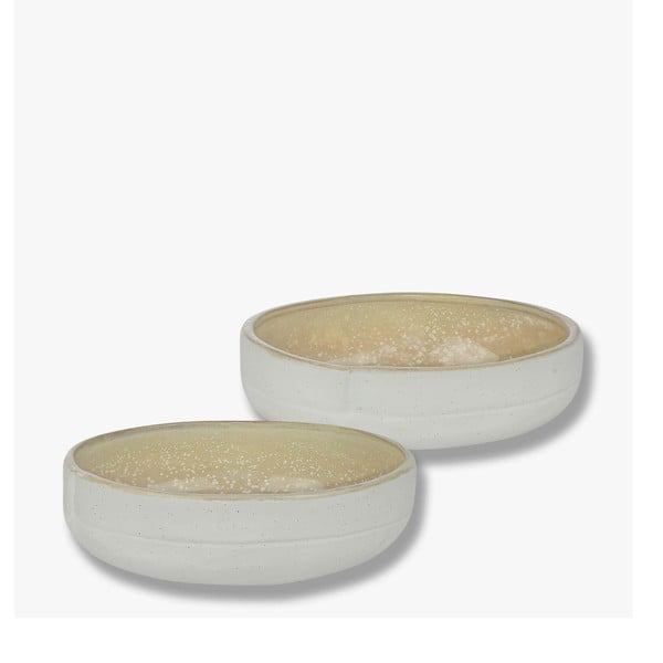 Bielo-béžové misky v súprave 2 ks z kameňa ø 13,5 cm Sand Grain – Mette Ditmer Denmark