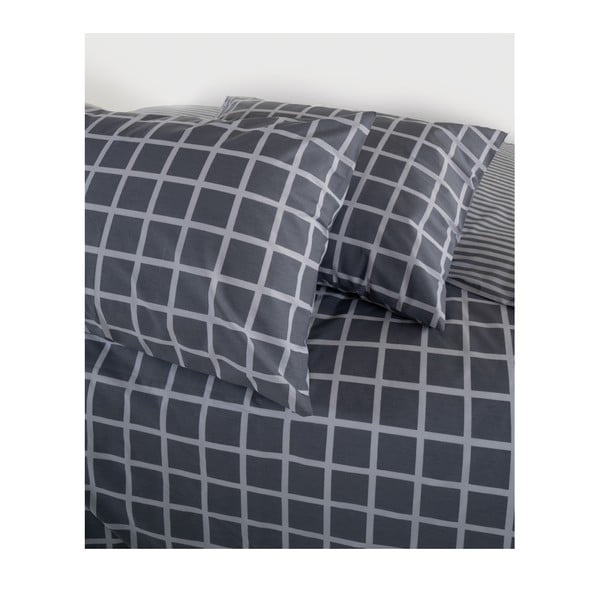 Sivé obliečky na dvojlôžko/predĺžené z bavlny Renforcé 240x220 cm Linear Calm Geometric – Mila Home Luxury-image-4