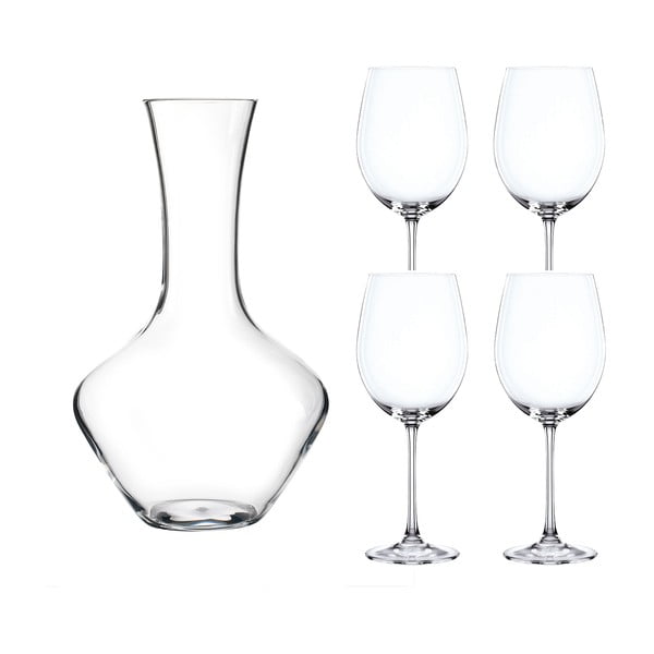 Set karafy a 4 pohárov na víno z krištáľového skla Nachtmann Vivendi Premium Decanter Set