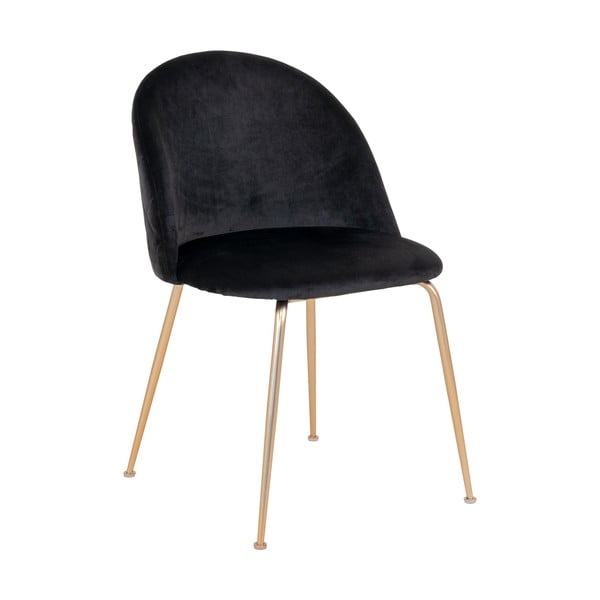 Čierne zamatové jedálenské stoličky v súprave 2 ks Geneve – House Nordic