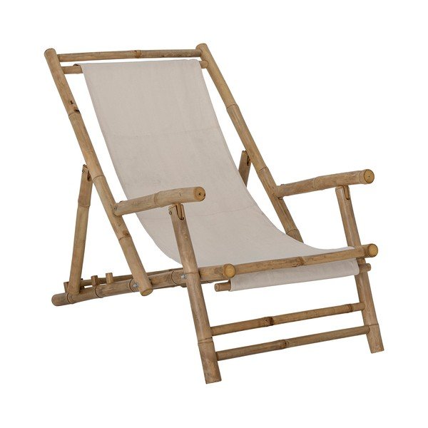 Bambusové záhradné ležadlo v čierno-prírodnej farbe Korfu - Bloomingville