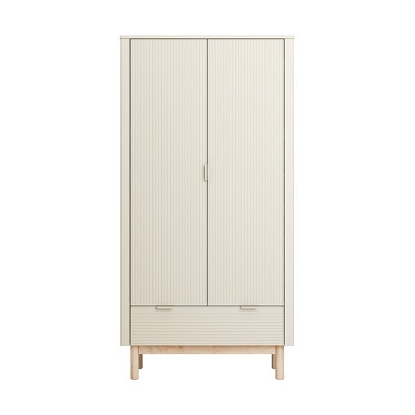 Krémová detská šatníková skriňa 100x52 cm Miloo – Pinio-image-2