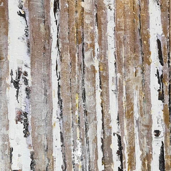 Ručne maľovaný obraz 70x70 cm Birch Wood – Wallity-image-3