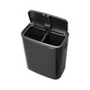 Tmavosivý dotykový oceľový odpadkový kôš na triedený odpad 60 l Bo Touch Bin – Brabantia