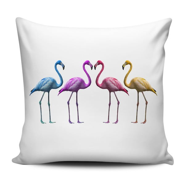 Vankúš Home de Bleu Colored Flamingos, 43 x 43 cm