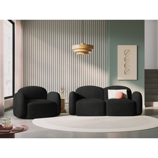 Čierne kreslo Blair – Micadoni Home-image-1