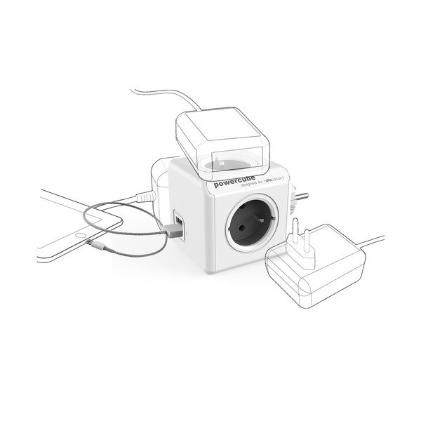 Rozbočovacia zásuvka PowerCube Original USB – Cubenest-image-2