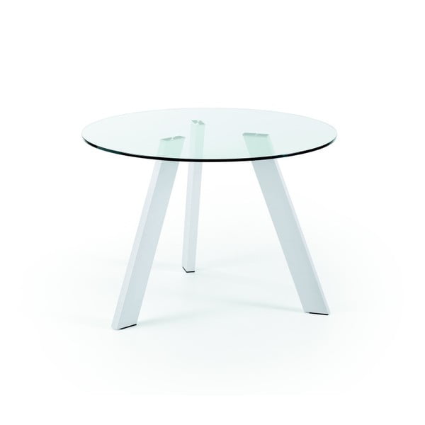 Jedálenský stôl s bielymi nohami La Forma Columbia, priemer 110cm