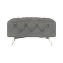 Sivá zamatová podnožka Chelsea – Ropez