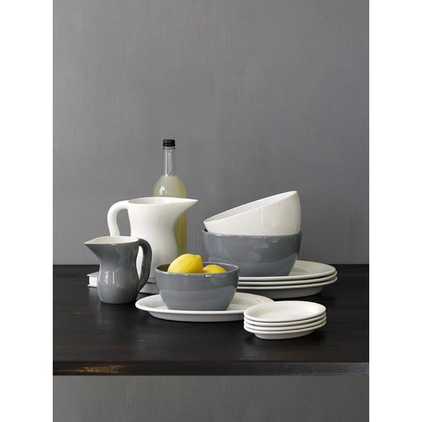 Biela kameninová miska Kähler Design Ursula, 22 × 13,5 cm-image-1