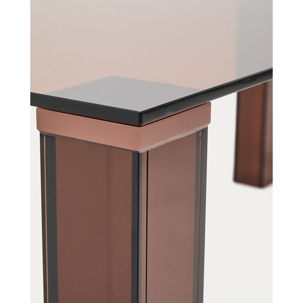 Sklenený jedálenský stôl 100x200 cm Adularia – Kave Home-image-4